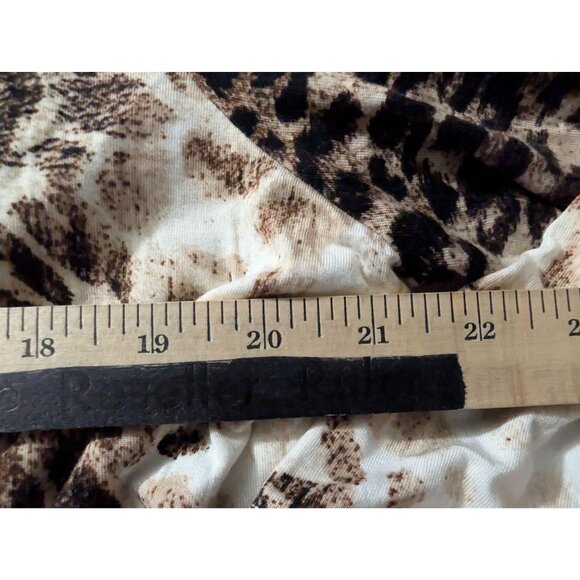 NWT Dana Buchman Plus Size 3X Leopard Big Cat Kitty Print Top Shirt Stretch - Picture 8 of 11